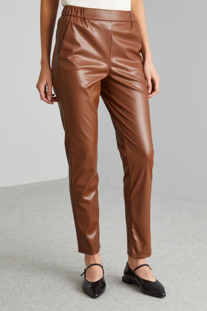 Pantaloni sigaretta in similpelle Intrend - 3