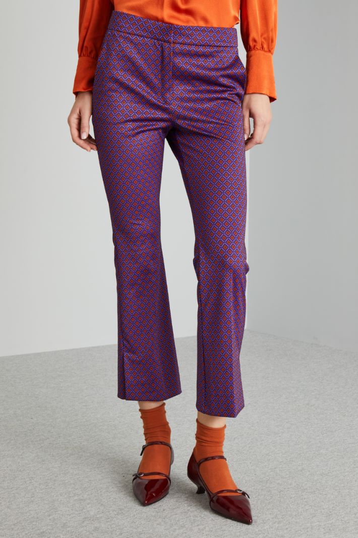 Pantaloni jacquard a trombetta Intrend - 3