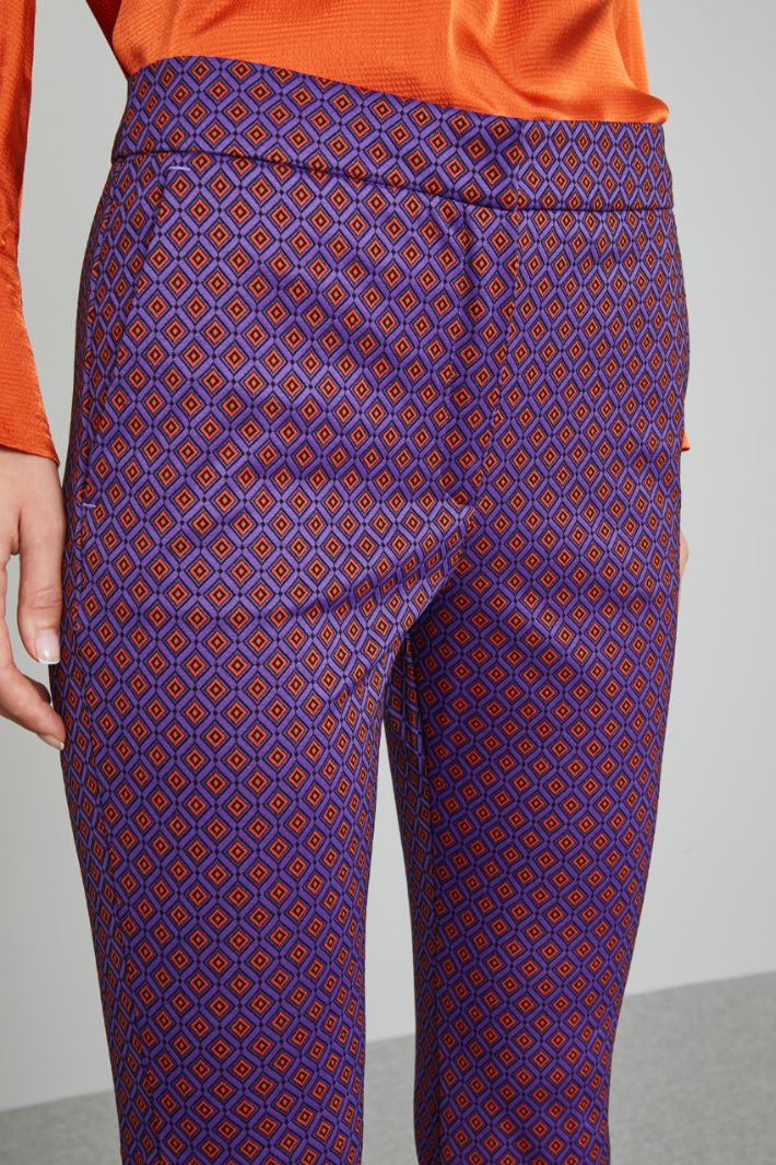 Pantaloni jacquard a trombetta Intrend - 4