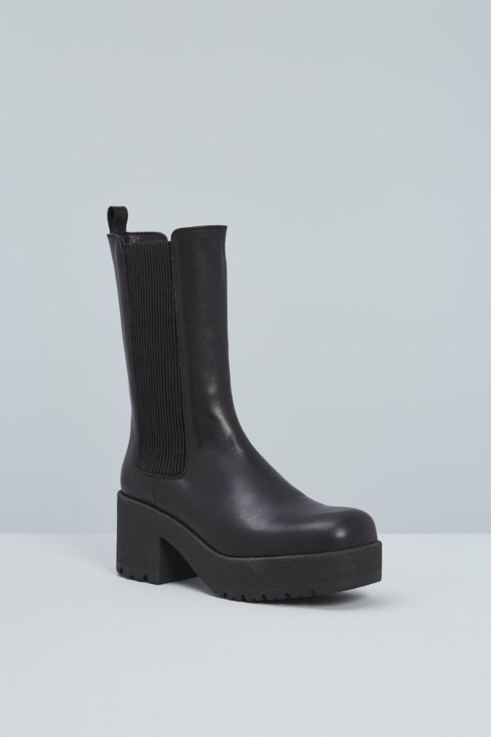 Chunky leather boots Intrend - 2