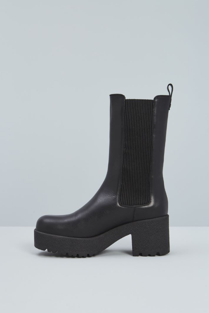 Chunky leather boots Intrend - 3