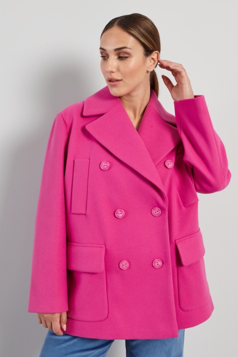 Caban in jersey panno