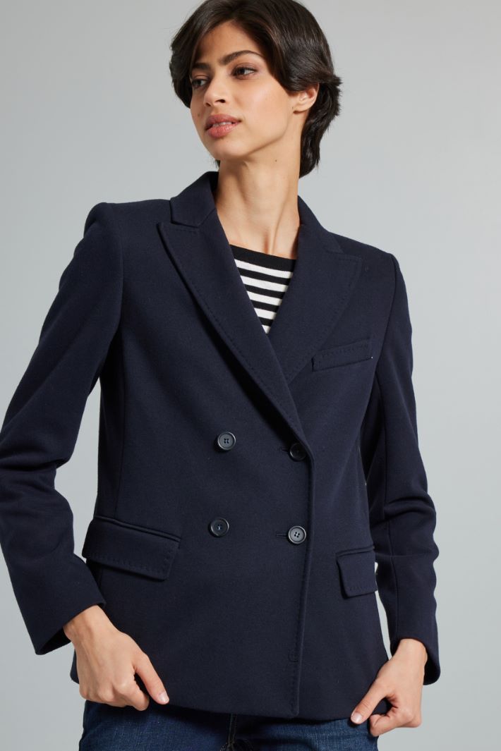 Double-breasted jersey blazer Intrend - 3