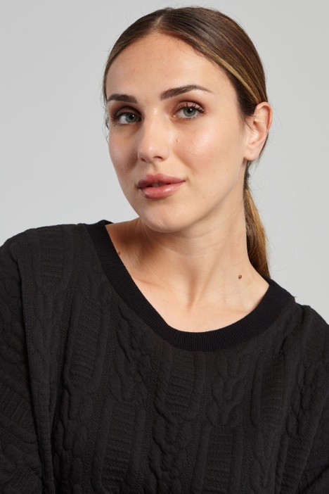 Felpa a rilievo sul davanti