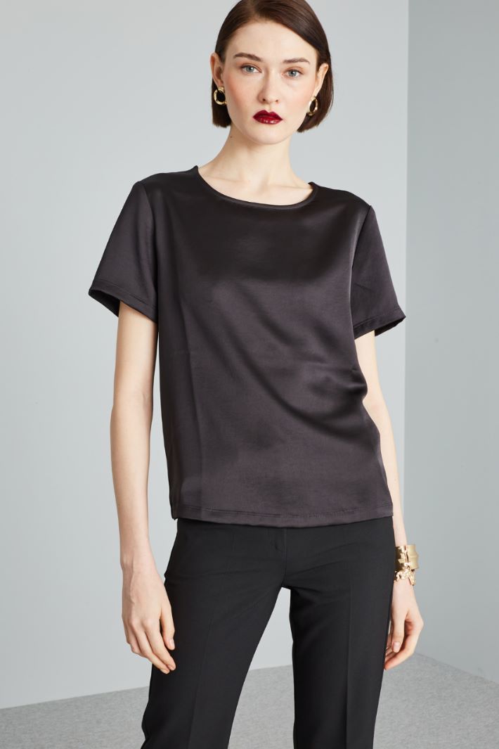 Satin and jersey T-shirt Intrend - 3