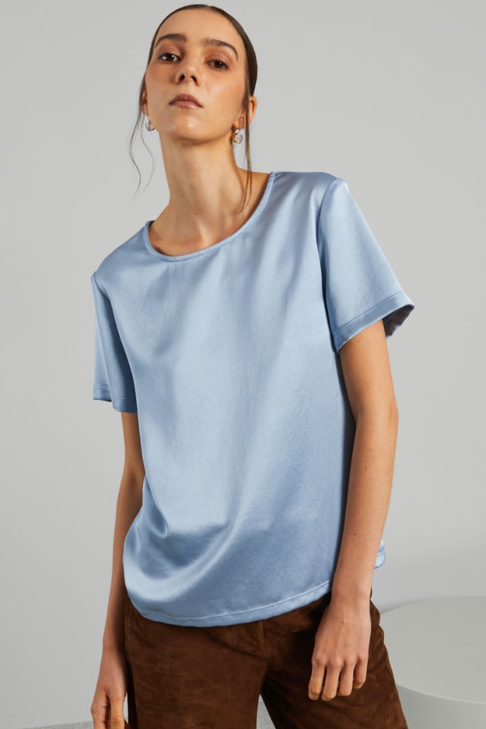 Satin and jersey T-shirt Intrend - 3