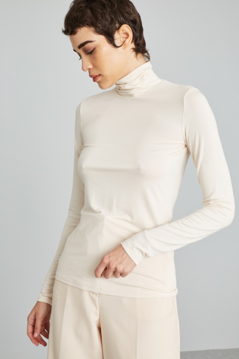 Fitted jersey turtleneck Intrend