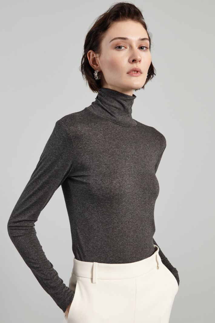 Fitted jersey turtleneck Intrend - 3