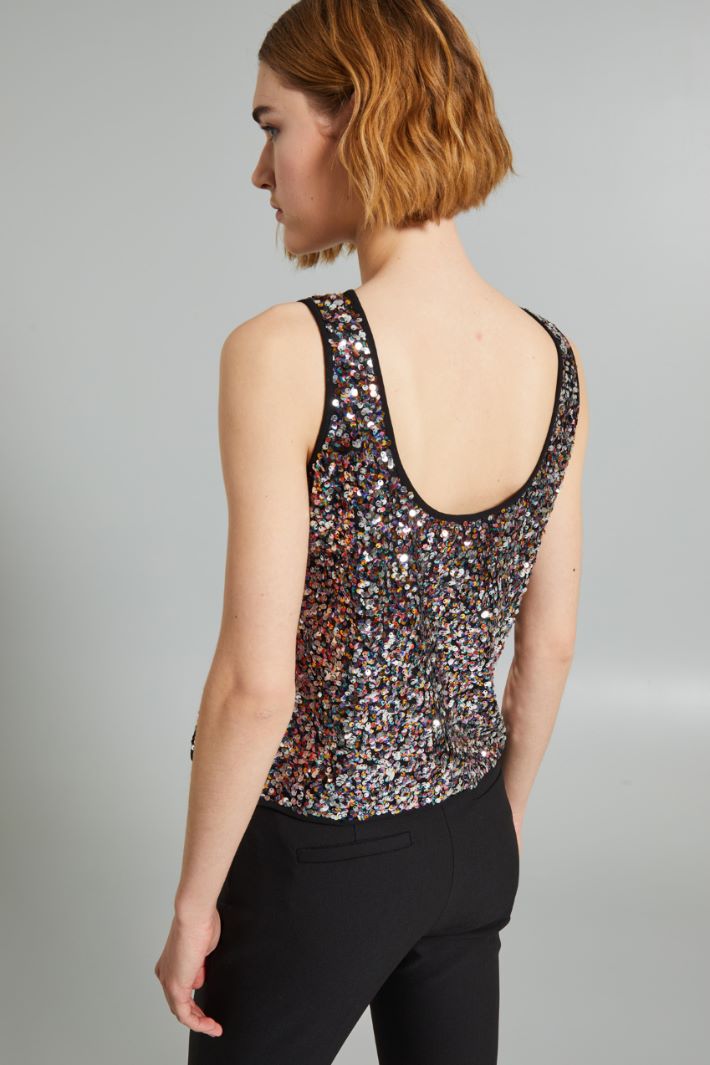 Top embroidered with sequins Intrend - 2