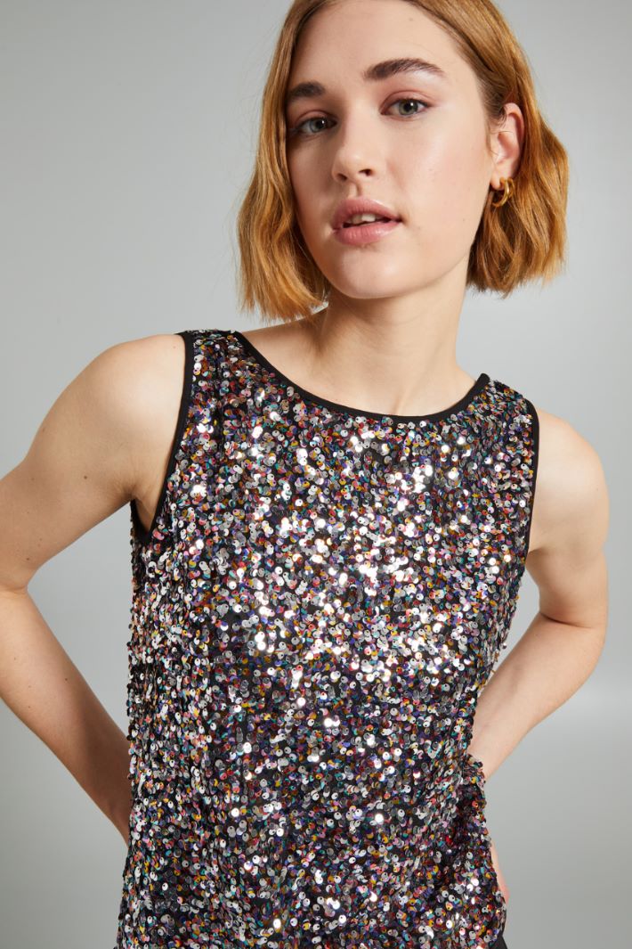 Top embroidered with sequins Intrend - 4