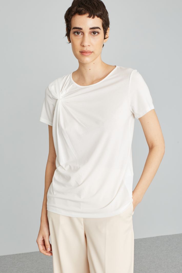 Draped jersey T-shirt Intrend - 3