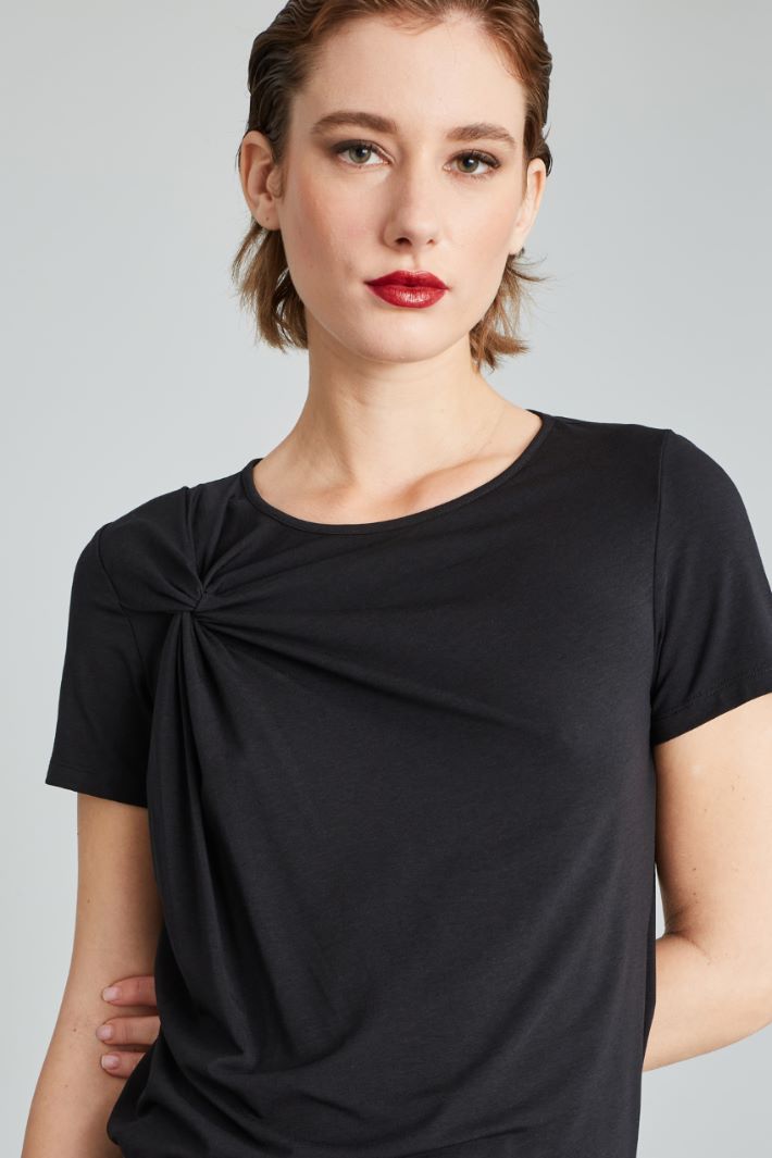 Draped jersey T-shirt Intrend - 4