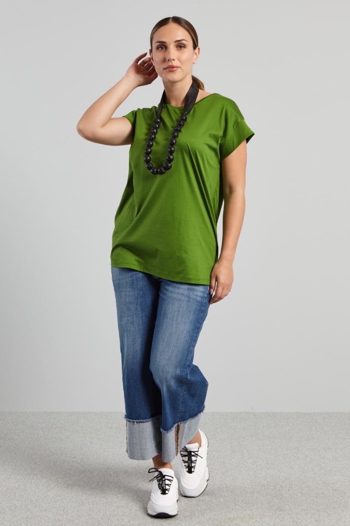 T-shirt with cap sleeves Intrend