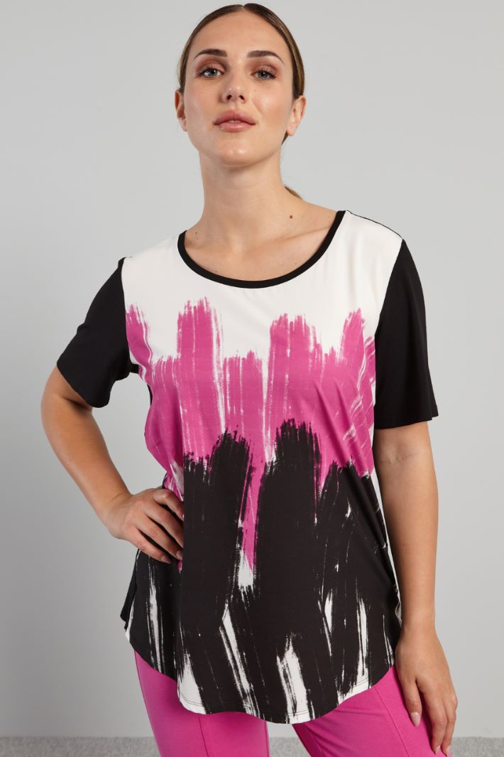 Print-embellished jersey T-shirt Intrend - 3