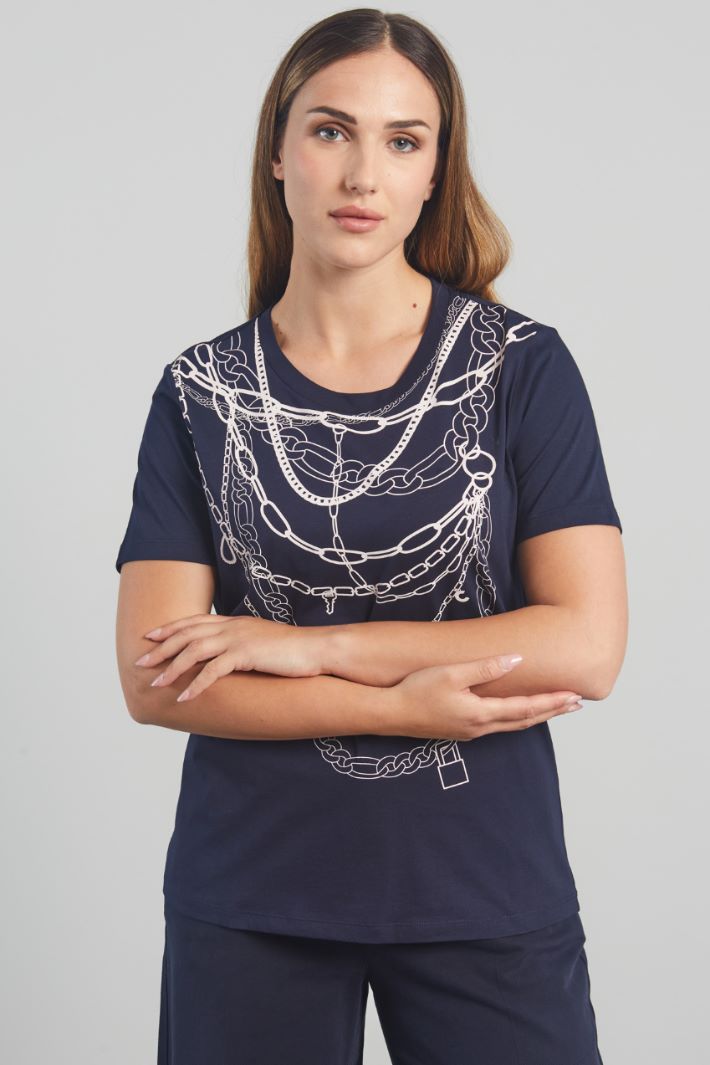 Print-embellished jersey T-shirt Intrend - 3