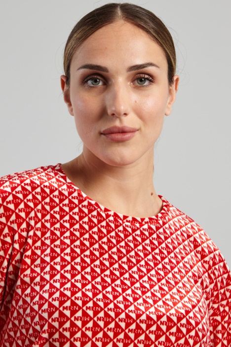 T-shirt in jersey di velluto