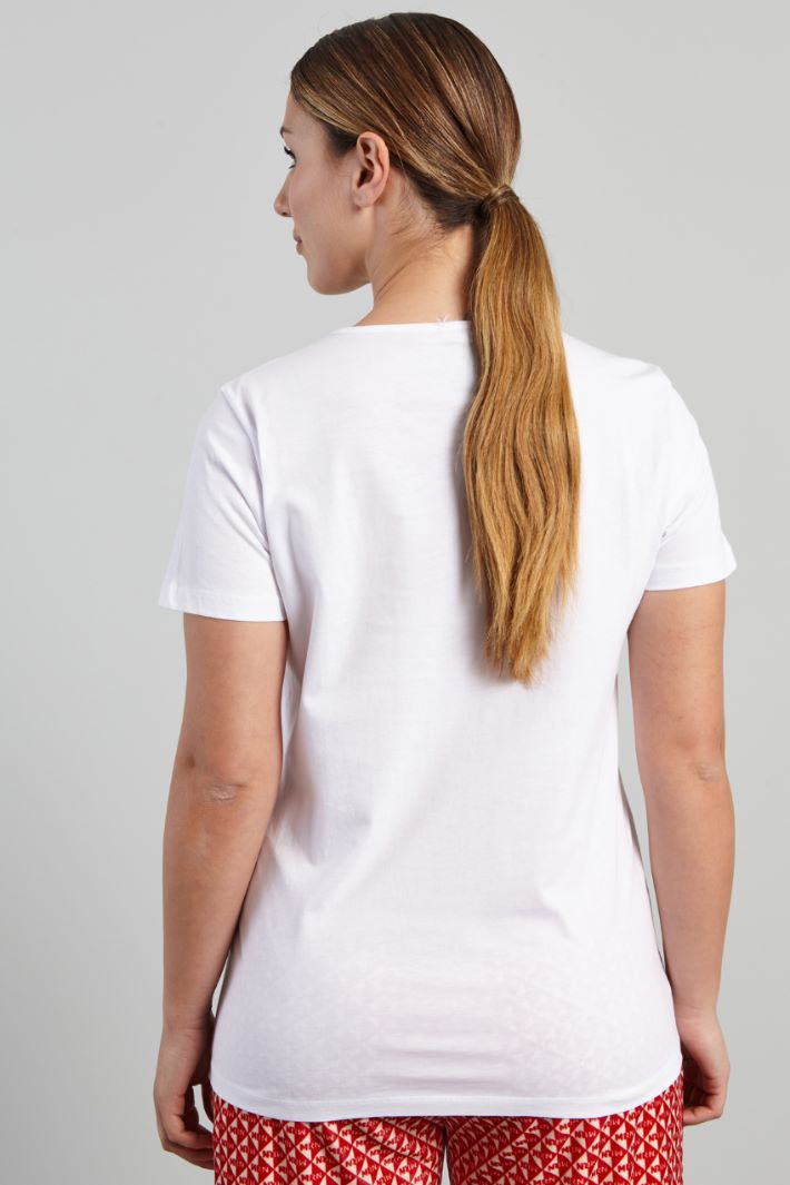 T-shirt with laminated details Intrend - 2