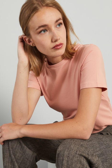 T-shirt in cotone stretch