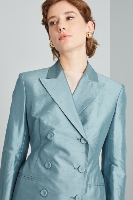 Blazer in shantung di seta