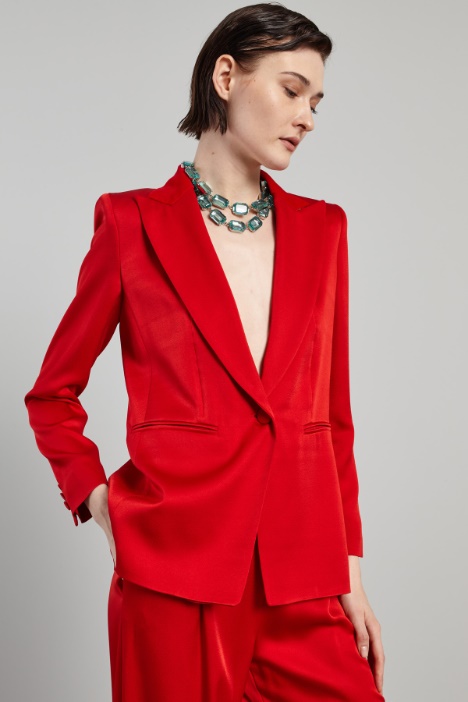 Blazer with velvet details Intrend