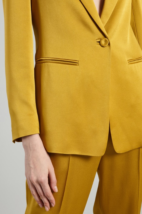 Blazer monopetto in enver satin