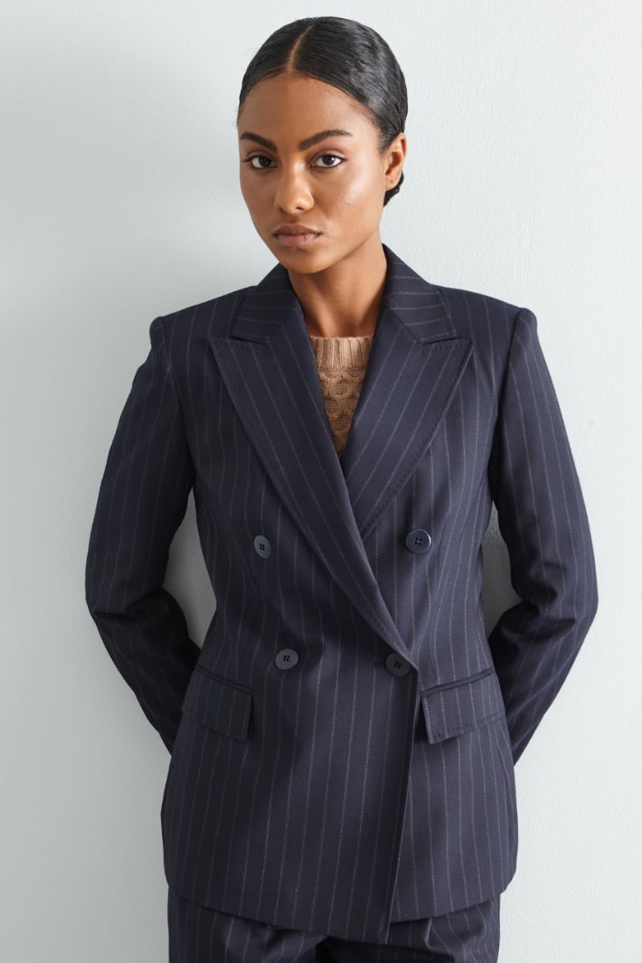 Double-breasted pinstripe blazer Intrend - 3