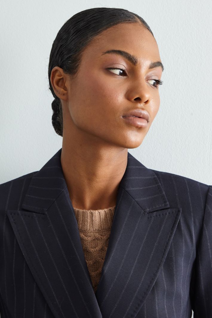 Double-breasted pinstripe blazer Intrend - 4