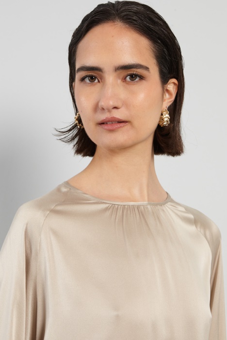 Blusa in raso di seta