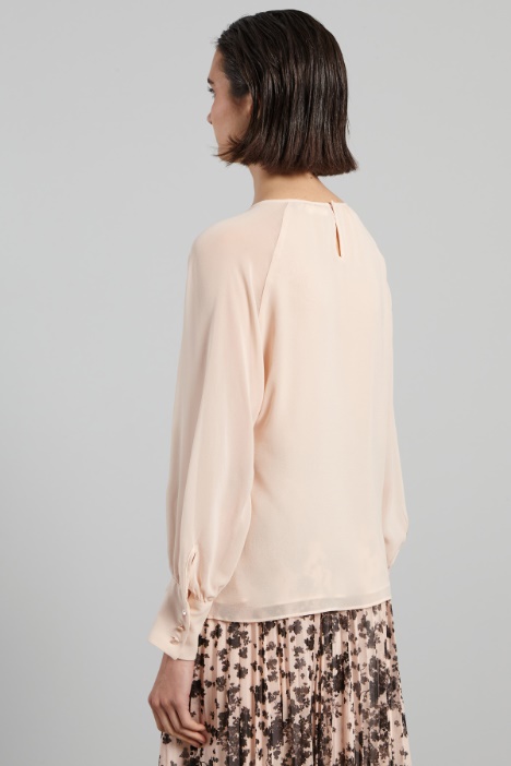 Blusa in pura seta