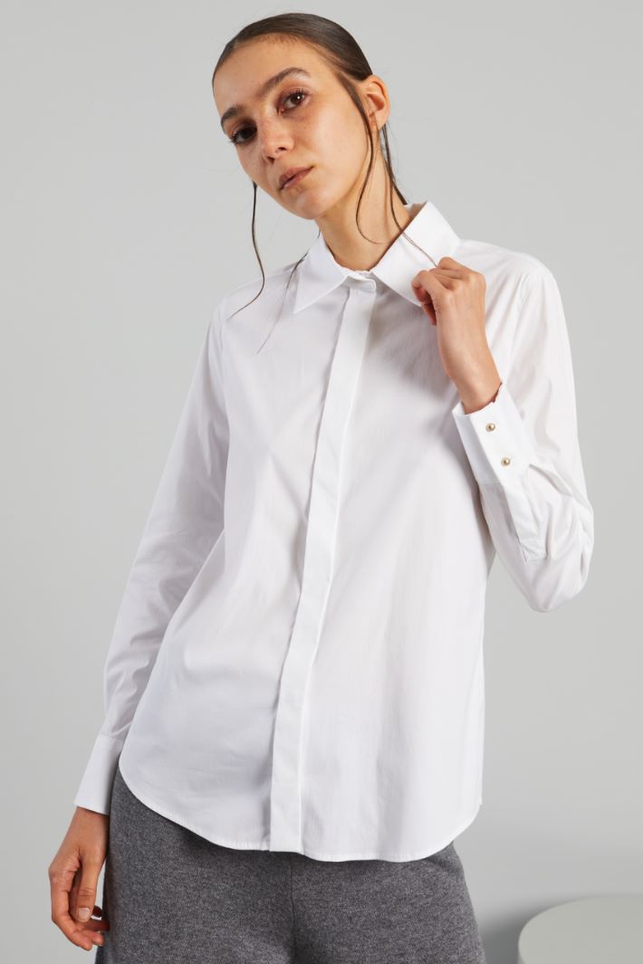 Shirt with hidden buttons Intrend - 3