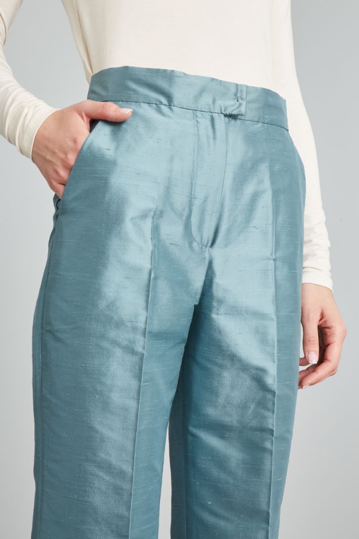 Silk shantung trousers Intrend - 4