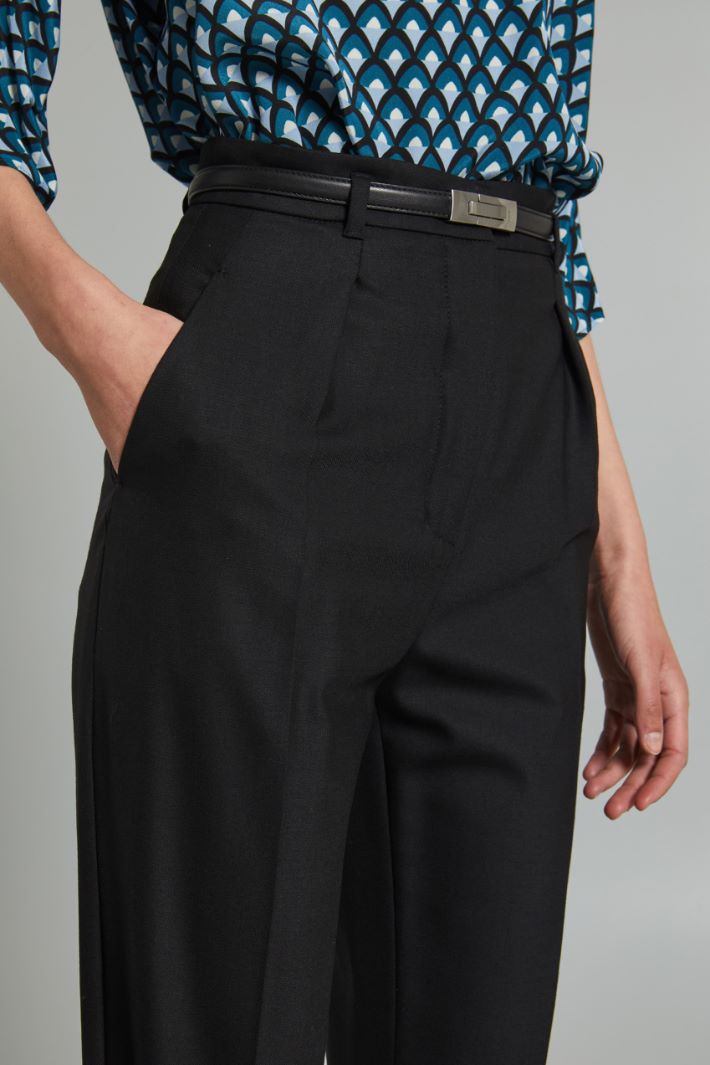 Pantalone in saglia di lana Intrend - 3