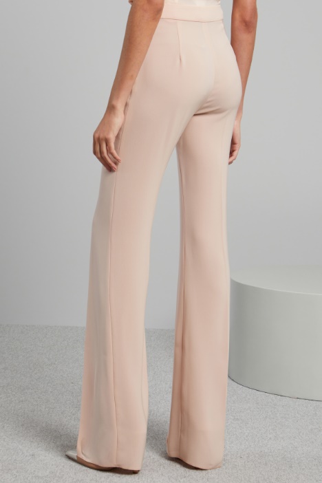 Pantaloni flare in cady