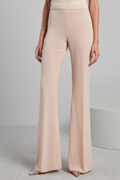 Pantaloni flare in cady