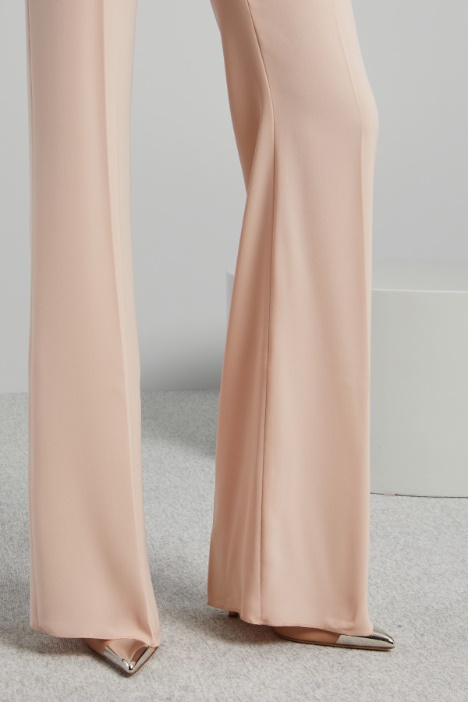 Pantaloni flare in cady