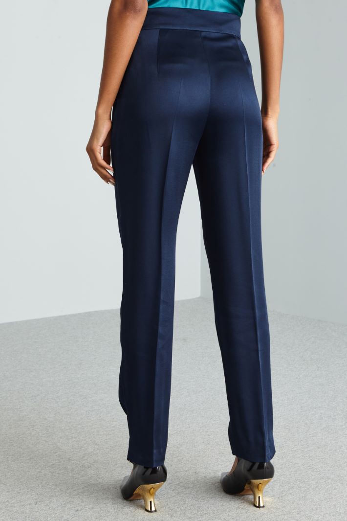 Envers satin cigarette trousers Intrend - 4