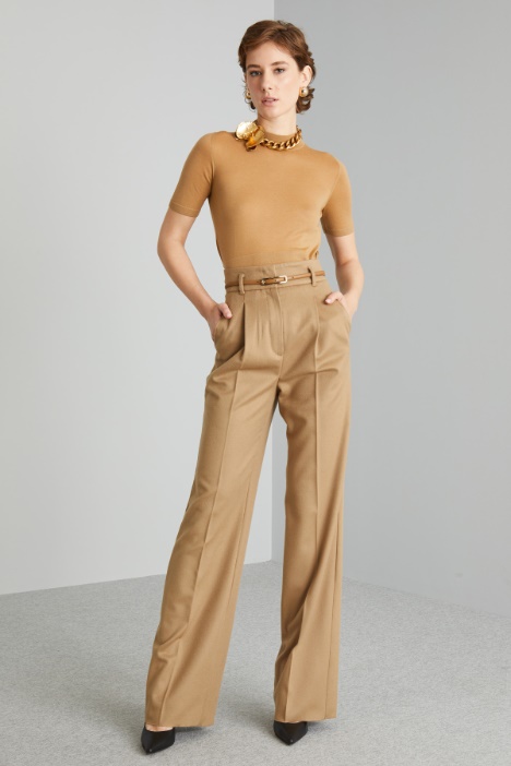 Trousers with thin belt Intrend