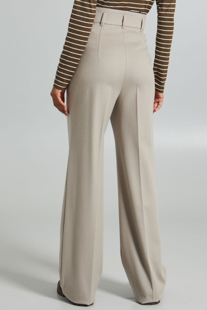 Trousers with thin belt Intrend - 4