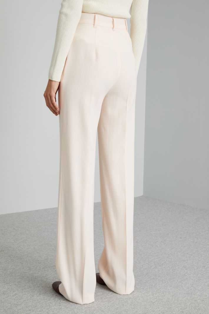 Palazzo trousers in crepe fabric Intrend - 2