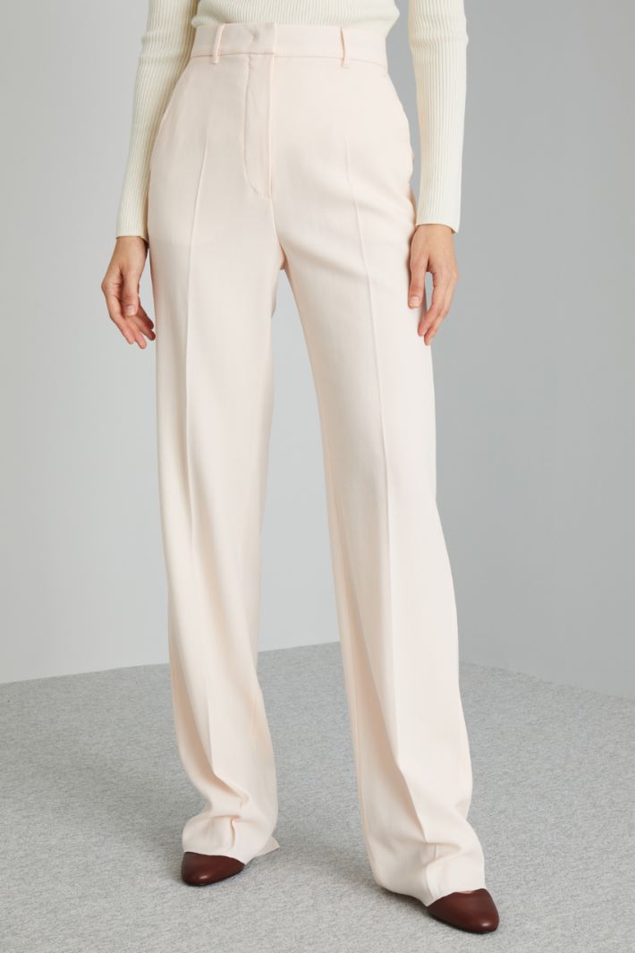 Palazzo trousers in crepe fabric Intrend - 3