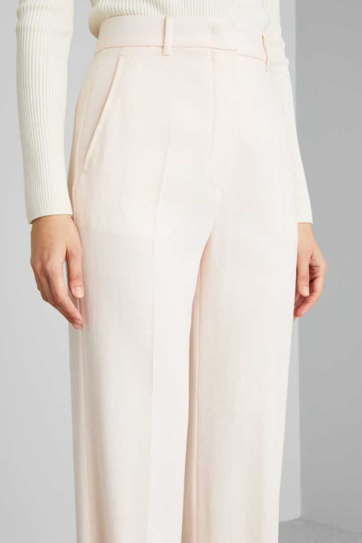 Palazzo trousers in crepe fabric Intrend - 4