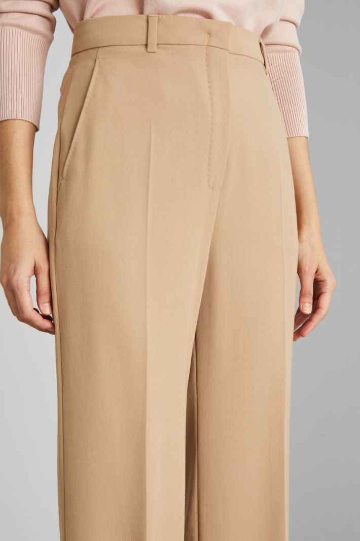 Palazzo trousers in crepe fabric Intrend - 4