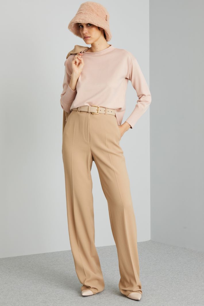 Palazzo trousers in crepe fabric Intrend