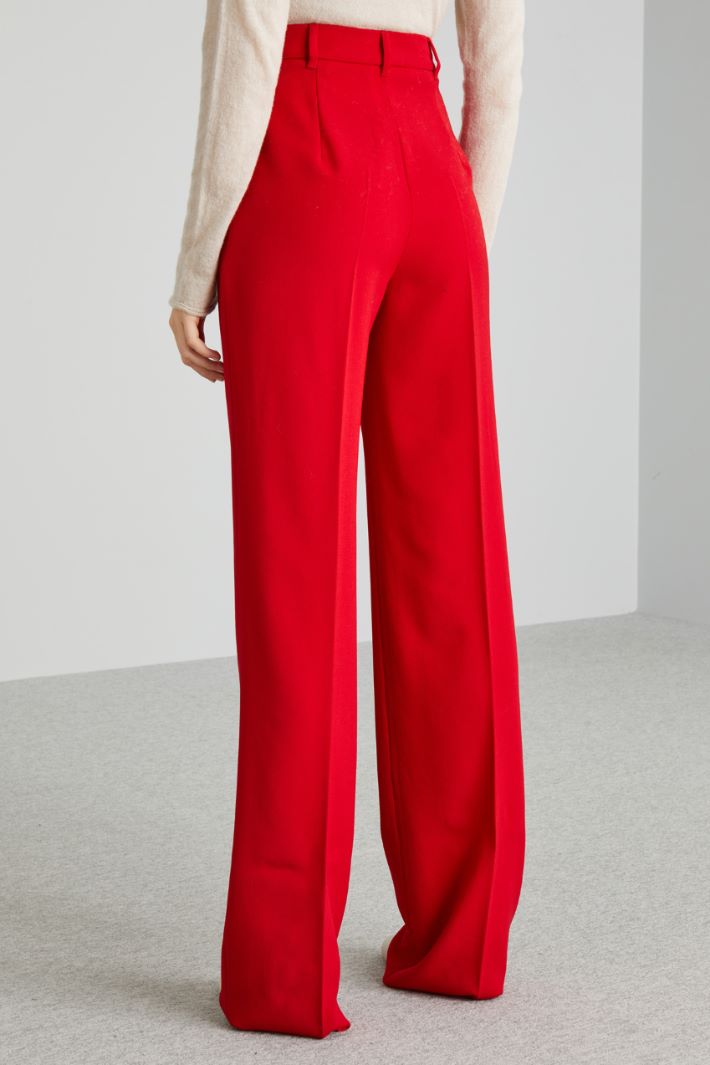 Palazzo trousers in crepe fabric Intrend - 2