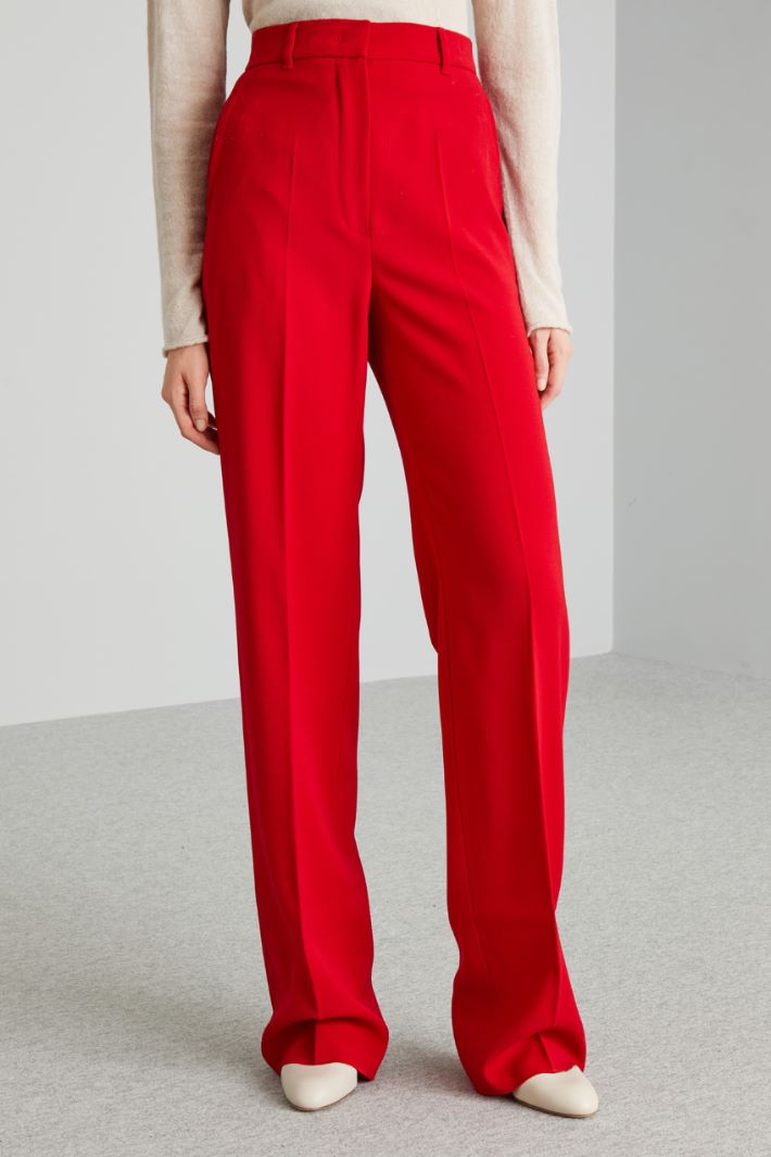 Palazzo trousers in crepe fabric Intrend - 3