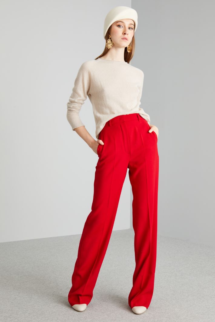 Palazzo trousers in crepe fabric Intrend