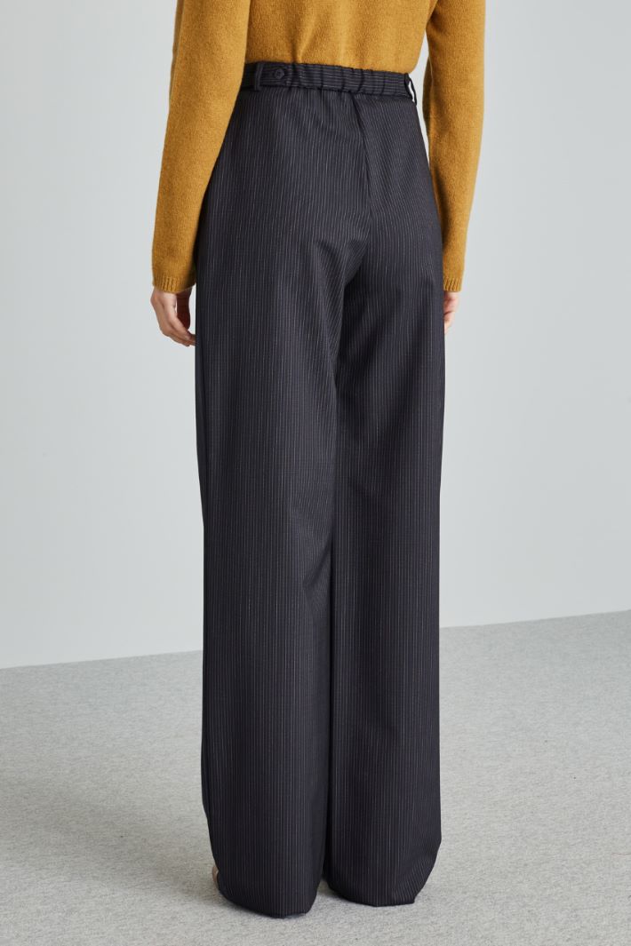 Gabardine pinstripe trousers Intrend - 2