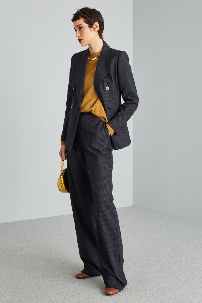 Gabardine pinstripe trousers Intrend