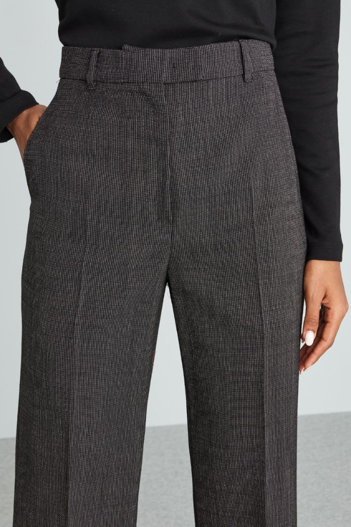 Yarn dyed wool trousers Intrend - 3