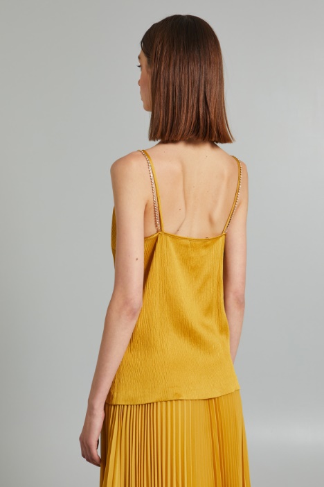 Top in creponne di viscosa